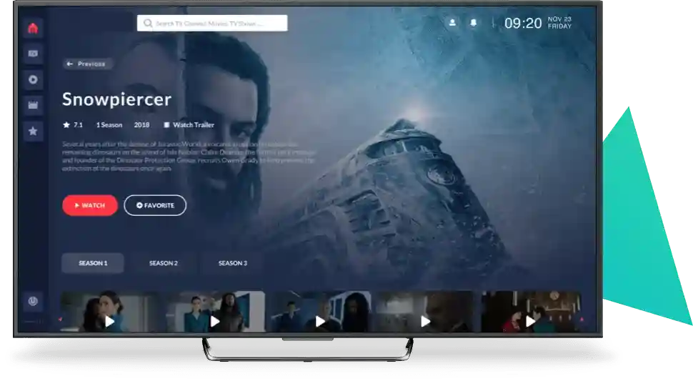 IPTV ELITE Live Channel List Interface